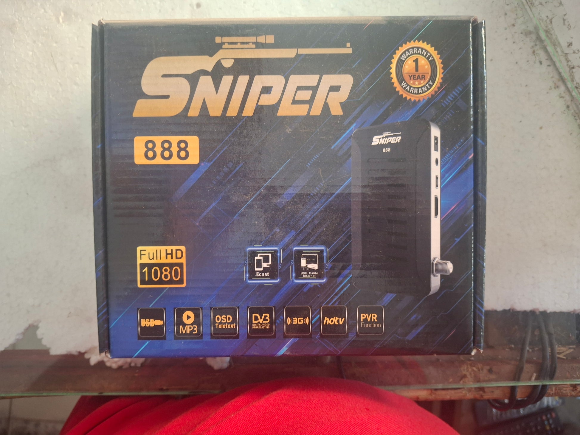 ريسفر sniper 888 بورده كبيره +معالج sunplus